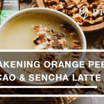 Awakening Orange Peel, Cacao & Sencha Latte