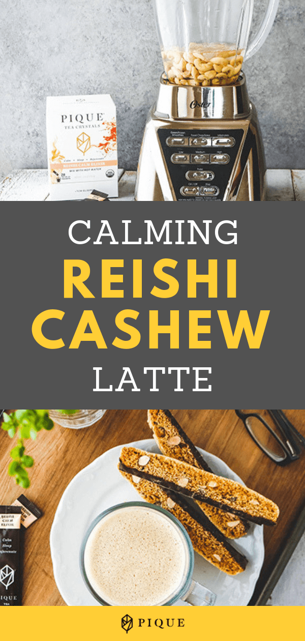 Calming Reishi Cashew Latte Pinterest