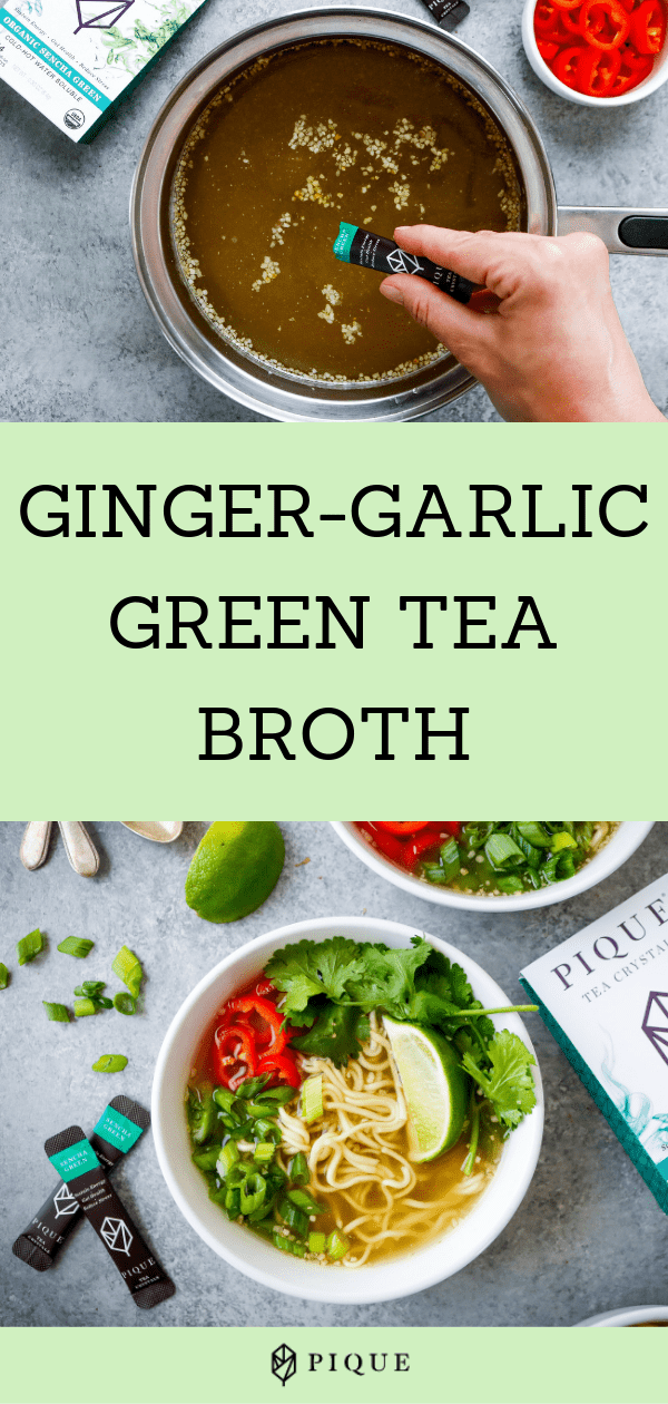 Ginger-Garlic Green Tea Broth
