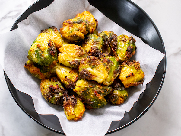 Electric Turmeric Smashed Brussels Sprouts